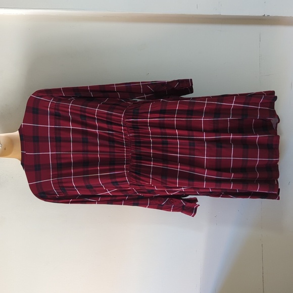 TORRID Red & Black Plaid Mini Challis Shirt Dress - Picture 8 of 16